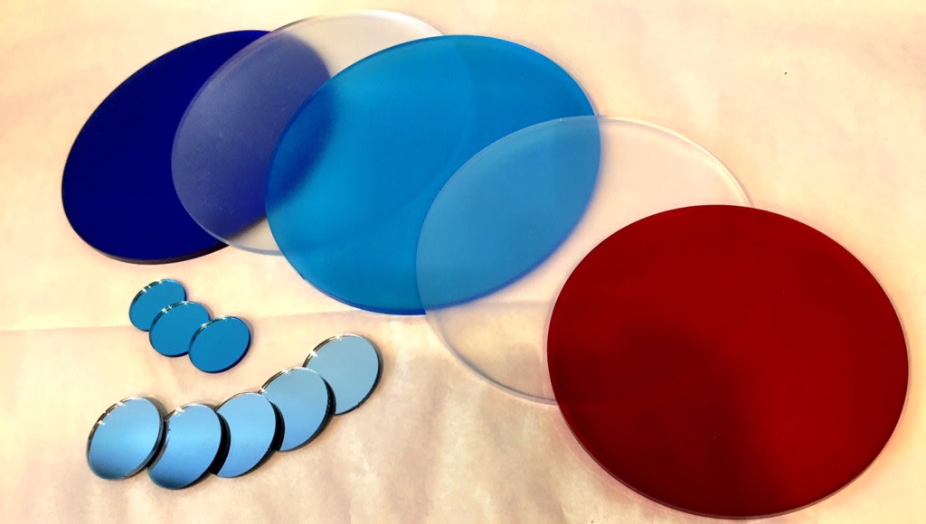 Laser cut acrylic circles