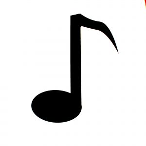 Laser cut musical note