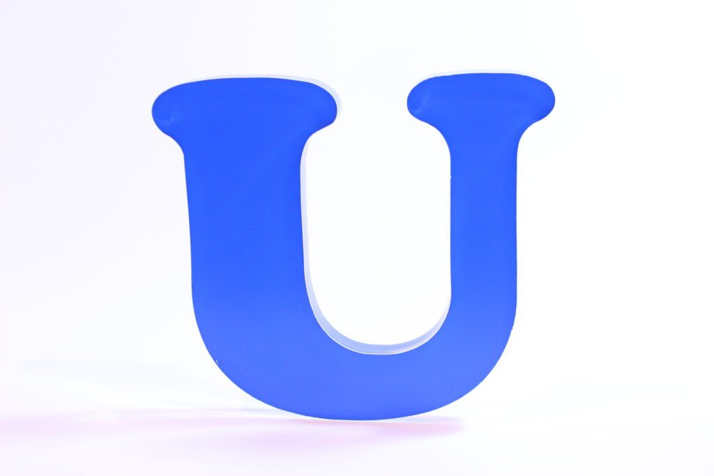 Laser cut acrylic letter