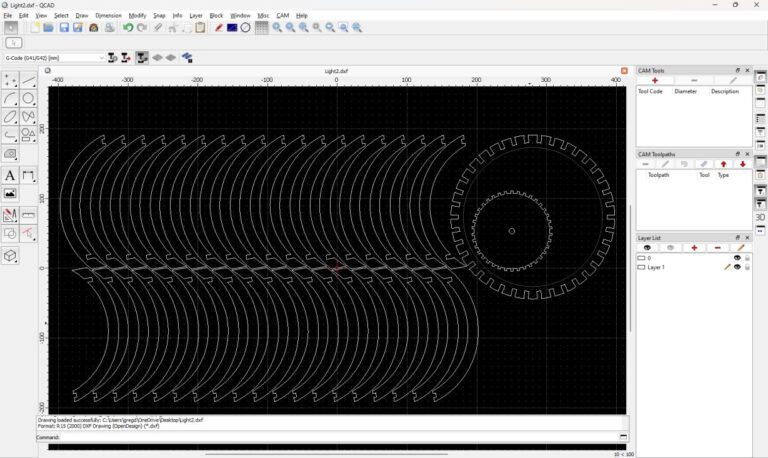 CAD-CAM software applied in a laser cutting processes